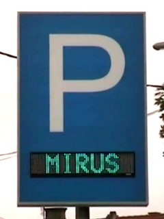 Mélygarázs kijelző (Budapest, Váci út).